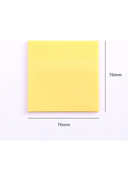 Sarı 76MMX76MM Stili 50 Sayfa Yaratıcı Şeffaf Pet Not Defteri Yapışkan Notlar Planlayıcı Sticker Okul Malzemeleri Kawaii Kırtasiye (Yurt Dışından)