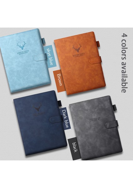 Klasik Siyah A4 Stili A4 Defter Ultra Kalın Kalınlaştırılmış Not Defteri Iş Yumuşak Deri Toplantı Kayıt Defteri Ofis Günlüğü Sketchbook Öğrenciler Sevimli (Yurt Dışından)