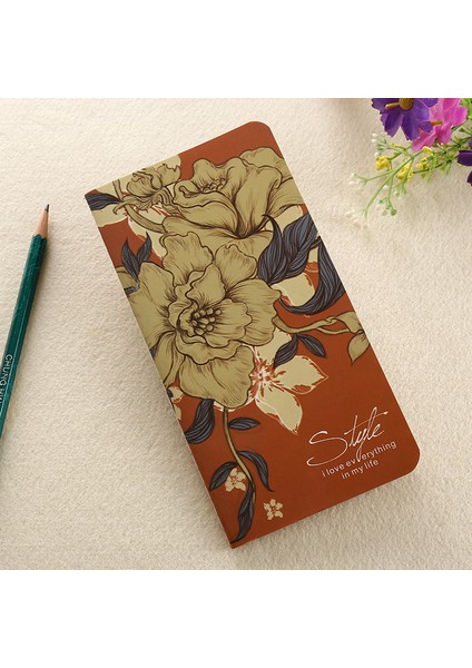 Kırmızı Stil Kraft Defter Ofis Malzemeleri Günlük Kitap Dıy Retro Kraft Kağıt Boş Not Defteri Çizim Kitabı Not Defteri (Yurt Dışından)