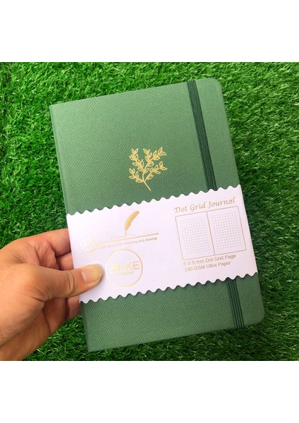 Yeşil Stil 180GSM Bambu Kağıt 180GSM Noktalı Defter Nokta Izgara Günlük Suluboya Defteri Kalınlaştırılmış Bambu Kağıdı Yaşlara Uygun Su Geçirmez Kumaş Kapaklı (Yurt Dışından)