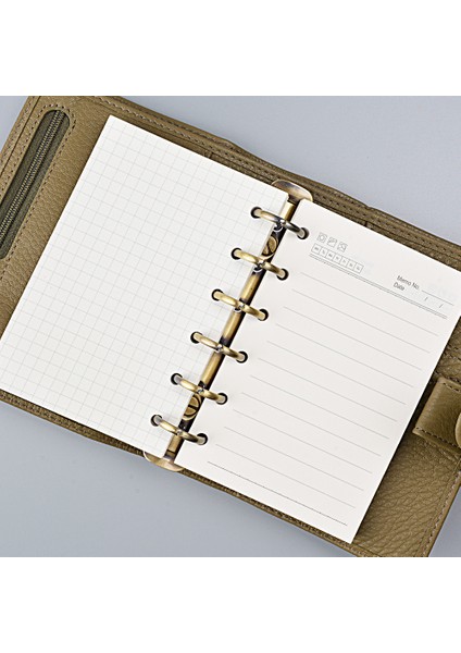 A5 Kraft Boş Stili Yüksek Halka Cilt Defter A5 Kişisel A6 A7 A8 Boyutu Ek Yenilemeleri Gevşek Yaprak Spiral Günlük Planlayıcı Iç Çekirdek 100G Kağıt (Yurt Dışından)