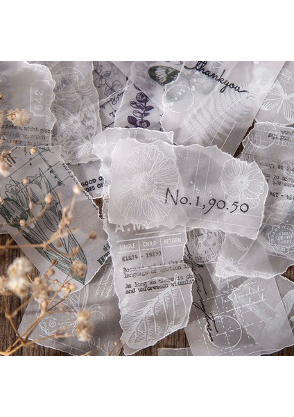 H Tarzı 30 Sayfa Vintage Bitki Yaprakları Sülfürik Asit Kağıdı Scrapbooking Malzemesi Sanat El Sanatları Günlüğü Dıy Dekoratif Defter Malzemeleri (Yurt Dışından) modelleri