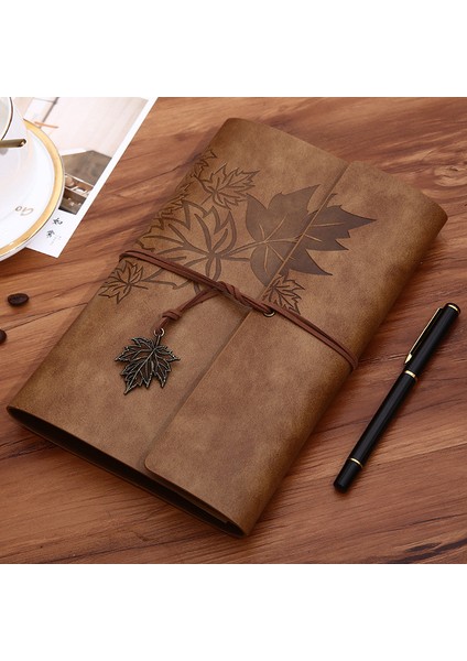 Açık Kahverengi Tarzı A7 Seyahatçiler Için Vintage Defter Pu Deri Boş Kraft Günlük Not Defteri Dergi Defteri Kırtasiye Okul Ofis Malzemeleri A7A6A5 (Yurt Dışından)