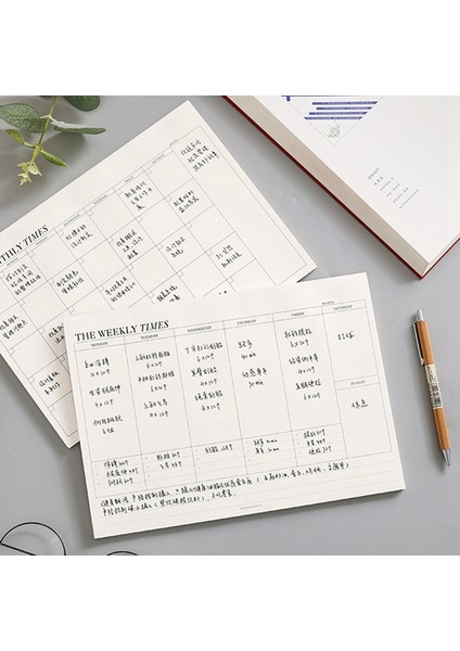 Tuğla Kırmızısı Stili Günlük Haftalık Aylık Planlayıcı Defter Ajanda Günlük Ajanda Zamanlayıcı Okul Kırtasiye Ofis Malzemeleri (Yurt Dışından) modelleri