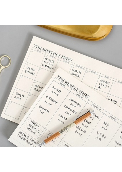 Tuğla Kırmızısı Stili Günlük Haftalık Aylık Planlayıcı Defter Ajanda Günlük Ajanda Zamanlayıcı Okul Kırtasiye Ofis Malzemeleri (Yurt Dışından) fırsatları