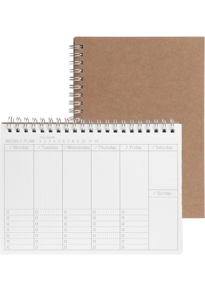 M Tarzı Planner Kitap Aylık Haftalık Günlük Ajanda Program Boş Günlük Kendin Yap Çalışma Defteri Çevre Dostu Kağıt Kırtasiye Okul Malzemeleri (Yurt Dışından) fiyatları