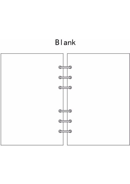 Hongliang Shop C Boş Stil A7 A5A6A7 Spiral Defter Yedek Dolgu Planlayıcı Günlük Takvim Ekranı Organizatör Kağıt 6 Delik Nokta Izgara (Yurt Dışından)