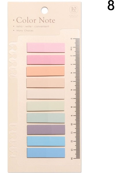 Type8 Stili Okul Malzemeleri Not Defteri Yapışkan Etiketler Renkli Sayfa Indeks Bayrağı Yapışkanlı Sticky Pad-E Ticaret Isimlendirme (Yurt Dışından)