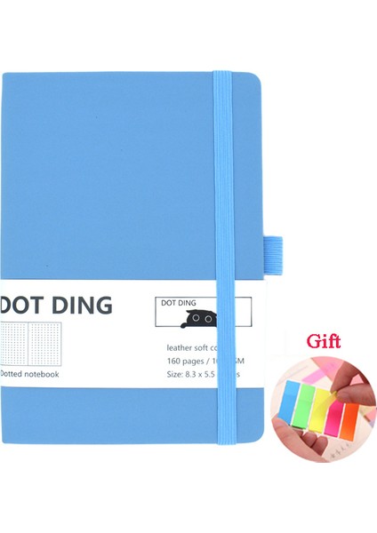 Mavi Stil A5 Yeni Bullet A5 Noktalı Defter Deri Kapaklı 80 gr Beyaz Kağıt Kawaii Ajanda Ofis Kırtasiye (Yurt Dışından)