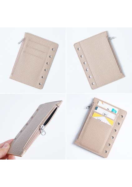 Çakıllı Siyah Stil Cep(A7) Moterm Fermuar Flyleaf Cebi A7 Boyutu Yüzük Planlayıcı Gerçek Tepeli Tahıl Deri Bölücü Madeni Para Saklama Çantası Defter Aksesuarı (Yurt Dışından) fırsatları
