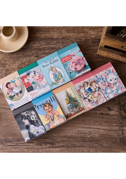 Xixiliunian Tarzı 100 Yapraklı Memo Blokları Yapışkan Notlar Vintage Tavşan Kızlar Bebek Kağıt Junk Günlüğü Scrapbooking Sticker Ofis Okul Kırtasiye (Yurt Dışından)