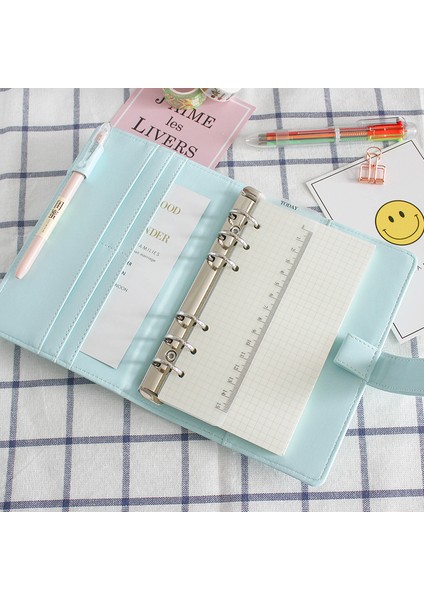 Yeşil Stil A5 A5A6 Deri Gevşek Yaprak Dolgu Defter Kapak Spiral Bağlayıcı Macaron Renkli Planlayıcı Kitap Yedek Kapak Kawaii Kırtasiye (Yurt Dışından) indirimleri