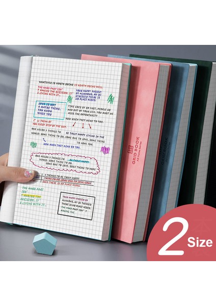 Bir Stil B5 Defter A5B5 Kalın Büyük Süper Kalın Izgara Kareli Defter Günlük Cuaderno Defterler Defter Günlük Izgara Kitap (Yurt Dışından)