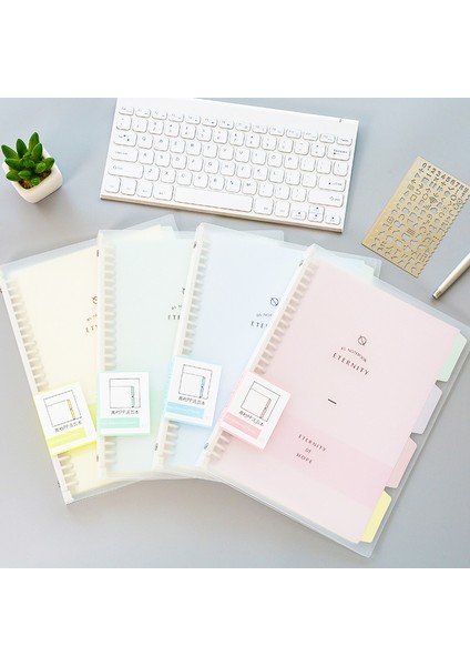 A5 Pembe Tarzı B5 A4 A5 Yüksek Kapasiteli Halka Defteri Not Defteri Spiral Defter Kağıt Günlük Çıkarılabilir Basit Kalınlaştırılmış Spiral Kabuk Defter (Yurt Dışından)