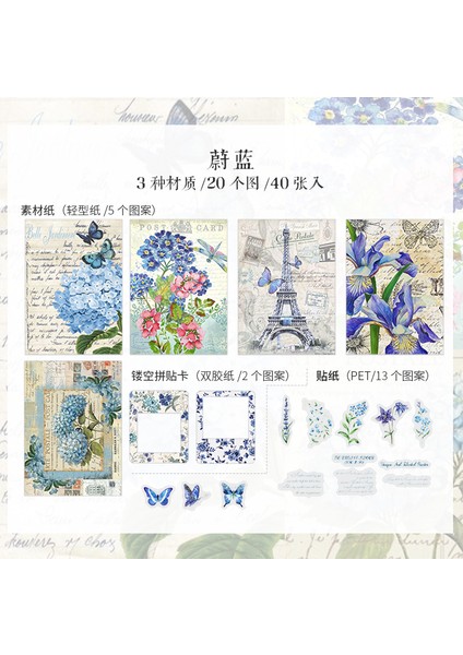 E Stili Vintage Malzemeden Oluşan Kağıt Yaratıcı Günlük Günlük Ajanda Retro Kolaj Dekorasyonu (Yurt Dışından)