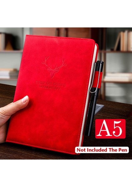 Bir Stil A5 360 Sayfa Ekstra Kalın Wax-Ling Deri A5 Günlük Ofis Iş Defteri Defter Günlük Okul Malzemeleri (Yurt Dışından)