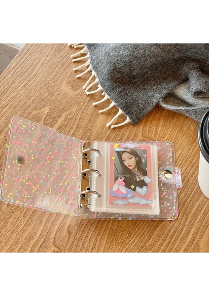 Bordo Tarzı Mınkys Yeni Gelen Kawaii Parıltılı Yıldız Kpop Fotoğraf Kartları Toplama Kitabı 3 Yüzük Bağlayıcı Kartlar Organizatör Kitap Kırtasiye (Yurt Dışından) modelleri