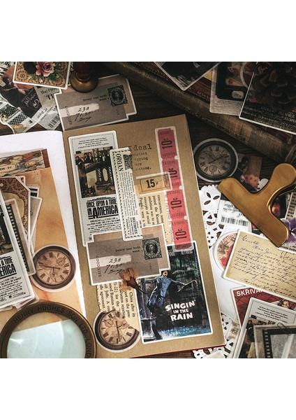 Bir Stil Vintage Deko Etiketler Yedek Malzeme Albüm Günlük Kırtasiye Scrapbooking Junk Journal Malzeme Paketi (Yurt Dışından) indirimleri