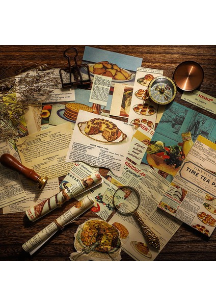 Bir Stil Scrapbooking Dekorasyon Için Retro Malzemeler Kitabı - El Yapımı Albüm, Günlük, Defter Için Kreatif Kağıt Seti (Yurt Dışından) indirimleri