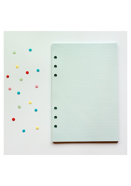 Yeşil Çizgi Stili A5 40 Sayfa A5A6 6 Halkalı Spiral Defter Renkli Dolgu Kağıdı El Kitabı Iç Sayfalar Iç Çekirdek Kawaii Kırtasiye Okul Malzemesi (Yurt Dışından)