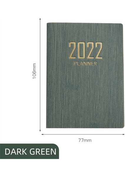 Koyu Yeşil Stil A7 2021 Bir Planlayıcı Ingilizce Versiyon Ajanda Defter Not Defteri Günlük Ajanda Planlayıcı Öğrenciler Okul Ofis Malzemeleri (Yurt Dışından)
