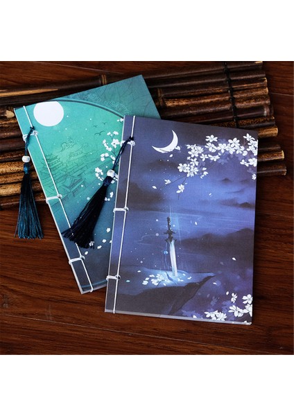 Bir Stil Yaratıcı Vintage Defter Çin Tarzı Defter Retro Püsküllü El Yapımı Defter Günlük Kitap Kırtasiye Okul Malzemeleri (Yurt Dışından) fiyatları