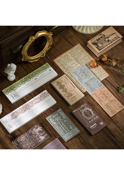 B Tarzı Dimeets Retro Bill Serisi Not Defteri Astronomik Notlar Bilet Stili Vintage Kırtasiye Deko Bullet Journaling Scrapbooking (Yurt Dışından) modelleri