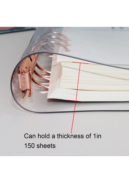 Altın-30 mm Yüzük Stili A5 Köpekbalığı A5 A6 Binder Kapak Pp Yumuşak Organizer Günlük Halka Bullet Şeffaf Kılıf Gezi Defteri Ajanda Kırtasiye Malzemeleri (Yurt Dışından) indirimleri