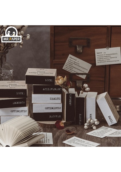 Bir Stil Bay Kağıt 8 Tasarım Sözlük Kütüphane Serisi Kelime Defteri Not Defteri Spiralli Defter Günlük Yaratıcı Yazma Not Defteri (Yurt Dışından) fırsatları