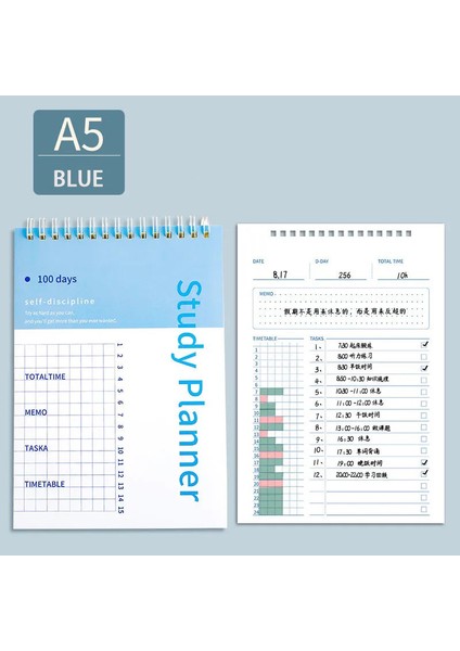 Mavi Stil Hedef Defterleri A5 ve Ajandalar, Spiral Not Defterleri Takvim Günlüğü Takip Hedef Belirleme Rüya Planlayıcı Takvim Kitabı (Yurt Dışından)