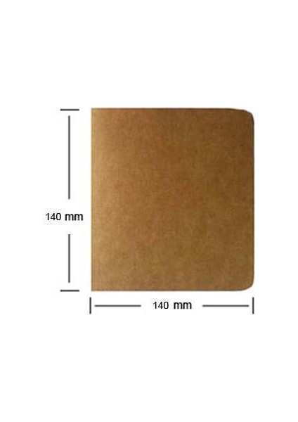 14CM x 14CM Stili Dana Derisi Defter Boş Not Defteri Kitap Retro Yumuşak Defter Günlük Notlar Kraft Kapak Günlük Defter (Yurt Dışından)