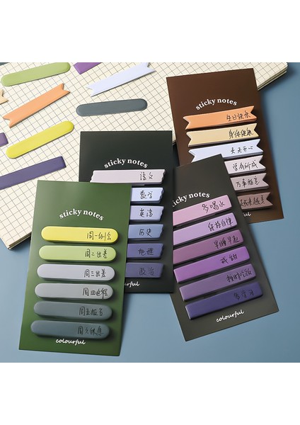 1-Bir Stil Okul Malzemeleri Için Morandi Gradyan Sevimli Yapışkan Notlar - Sticker Kağıdı Dıy Malzemesi (Yurt Dışından)