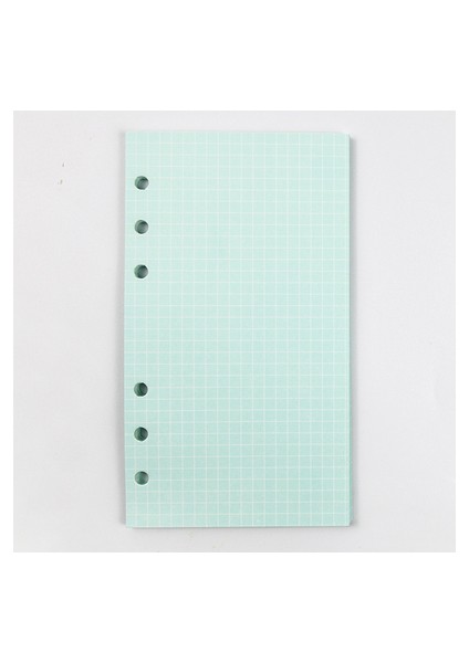 Yeşil Izgara Stili A5 40 Sayfa A5A6 Renkli Yapraklı Defter Iç Sayfaları 6 Halkalı Cilt Kawaii Kırtasiye Yazma Malzemeleri Ofis Aksesuarları (Yurt Dışından)