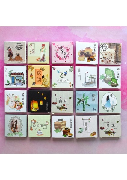 No.13 Tarzı Kutu Rengi Sevimli Baskılı Kağıt Sticker Süsleme Etiket Dıy Albüm Defteri Kağıdı Mühür Sticker Kırtasiye Hediye Malzemesi (Yurt Dışından) fiyatları