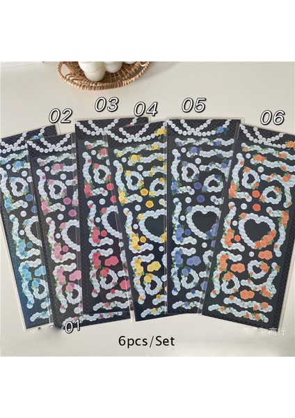 6 Adet Set Stili Skysonıc Aşk Kalp A5 Defter Cilt Ins Bandaj Fotoğraf Kartları Çıkartmalar Kitap Fotoğraf Düzenleyici Kırtasiye (Yurt Dışından)