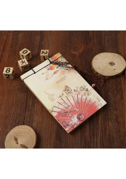 W Stili Yaratıcı Vintage Defter Çin Tarzı Defter Retro Püsküllü El Yapımı Defter Günlük Kitap Kırtasiye Okul Malzemeleri (Yurt Dışından)