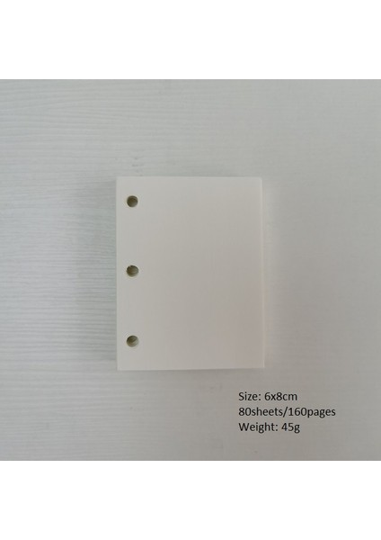 Boş Stil 6X8CM Mini Renkli Dolma Kağıtlar 3 Delikli Gezgin Defter Içi Kağıtlar Izgara Boş 60 Sayfa (Yurt Dışından)