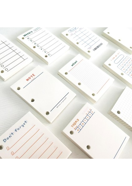 Boş Stil 6X8CM Mini Renkli Dolma Kağıtlar 3 Delikli Gezgin Defter Içi Kağıtlar Izgara Boş 60 Sayfa (Yurt Dışından) modelleri