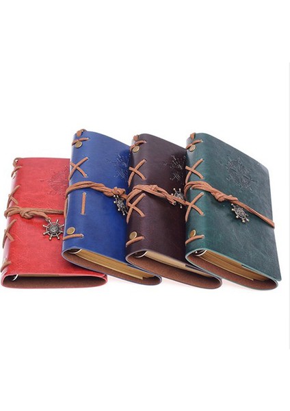 Çikolata Tarzı Retro Spiralli Defter Günlük Vintage Korsan Çapa Pu Deri Not Defteri Seyahatçi Dergi Defteri Kırtasiye Hediye (Yurt Dışından)