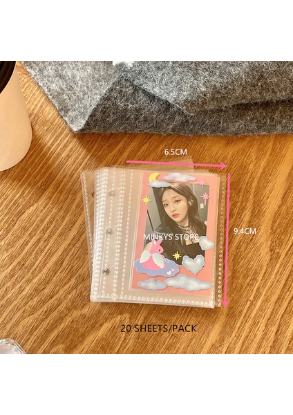 Mavi Stil Mınkys Yeni Gelen Kawaii Parıltılı Yıldız Kpop Fotoğraf Kartları Toplama Kitabı 3 Yüzük Bağlayıcı Kartlar Organizatör Kitap Kırtasiye (Yurt Dışından)