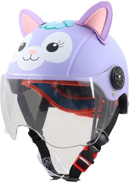 Elektrikli Otomobil Çocuk Kask Karikatür Sevimli Yarım Kask Ayı Çocuk Öğrenci Bebek Emniyet Kaskı Sürme (Yurt Dışından)