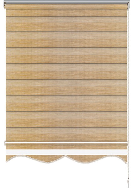 Soft Bamboo Krem Bej Kırçıllı Zebra Perde ( Etek Düz ) fiyatları