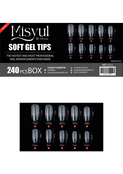 Soft Jel Tips Protez Tırnak Tips Uzatma Yeni Nesil 240 Adet