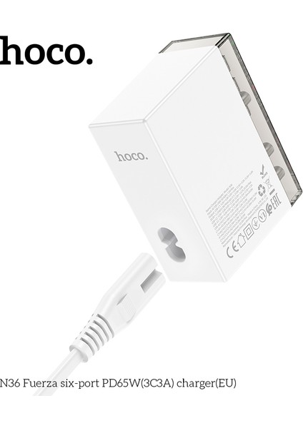 65W Gan Şarj Masaüstü (3C3A) Ab Hızlı Şarj Laptop Telefon Şarj Adaptörü
