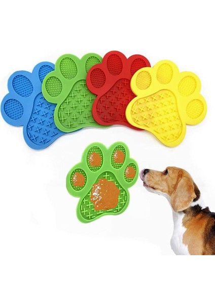 Siyah Stil Ev Evcil Hayvan Köpek Yavaş Yem Kabı Pençe Şeklinde Besleme Matı ve Tabak Silikon Köpek Yalama Pedleri Güvenli Toksik Olmayan Eğitim Tablası (Yurt Dışından) fiyatları