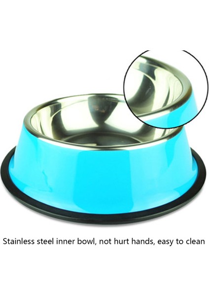 Çizgi Film Turuncu Stili 15 cm Kedi Köpek Paslanmaz Çelik Renkli Kişiselleştirilmiş Evcil Hayvan Mama Kabı Kaymaz Dayanıklı Evcil Hayvan Kasesi Su Kasesi (Yurt Dışından) indirimleri