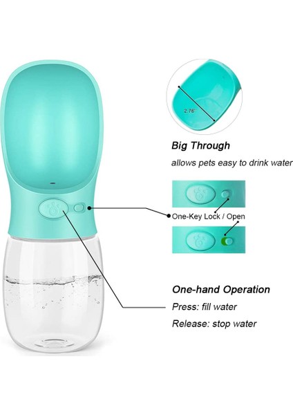 Beyaz Stil 350 ml Evcil Köpek Su Şişesi Taşınabilir Içme Kabı Kediler Köpekler Için Dış Mekan Seyahat Su Istasyonu Evcil Hayvan Malzemeleri (Yurt Dışından) modelleri