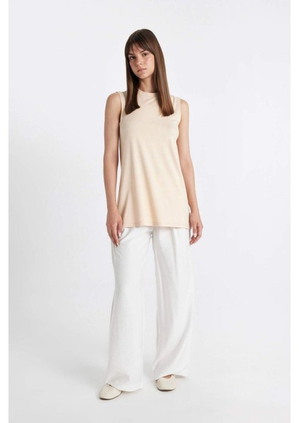 Regular Fit Kolsuz 2'li Basic Tişört Tunik D5478AXNS