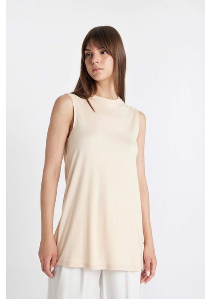 Regular Fit Kolsuz 2'li Basic Tişört Tunik D5478AXNS