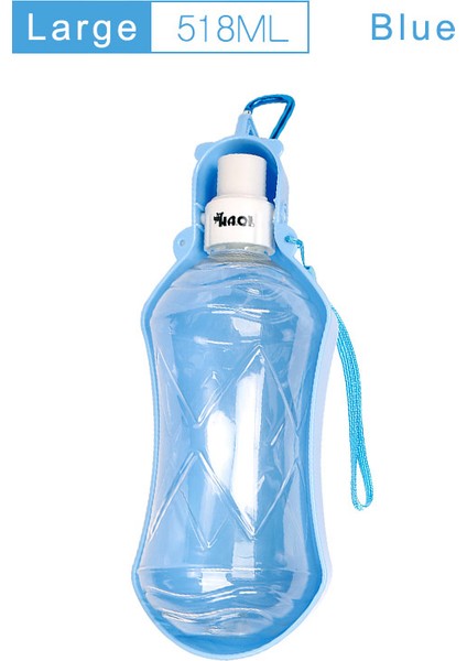 518 ml Mavi Stil Katlanabilir Plastik Evcil Hayvan Köpek Su Şişesi Kediler Seyahat Yavru Içme Kase Kupası Açık Evcil Hayvanlar Su Dağıtıcısı (Yurt Dışından)